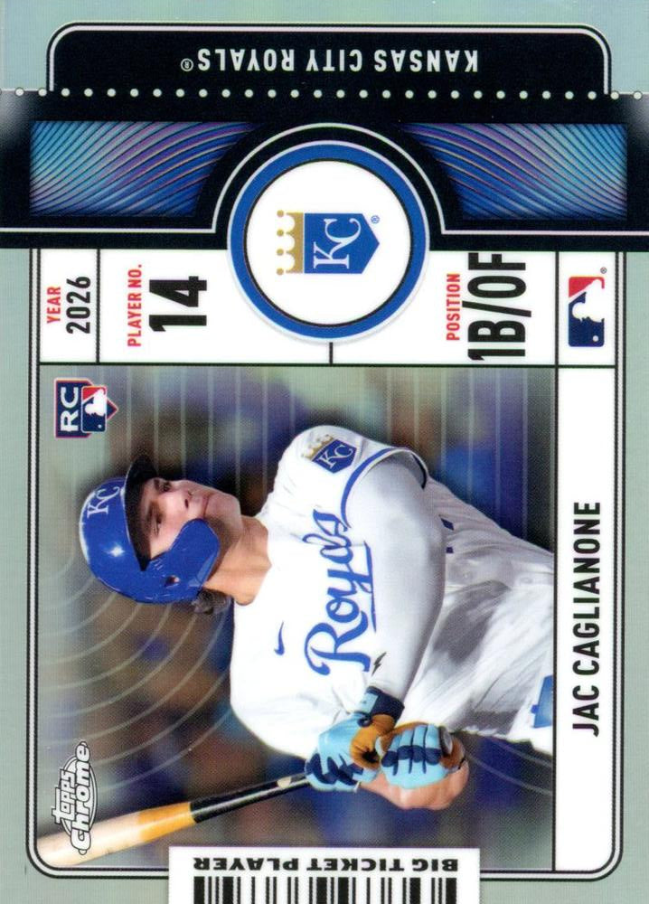 2026 Topps Chrome Big Ticket Players RC Jac Caglianone #BTP-22 Kansas City Royals