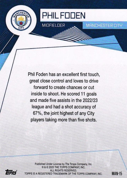 2023 Topps Manchester City Fan Set Phil Foden #MAN-15