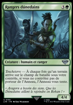 2023 Magic MTG Le Seigneur des Anneaux Rangers dúnedains LTR #159