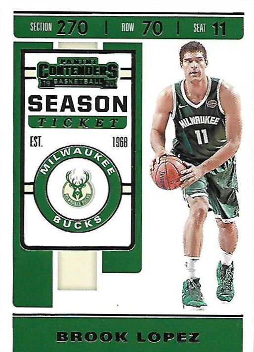 2019 Panini Contenders Brook Lopez #13 Milwaukee Bucks