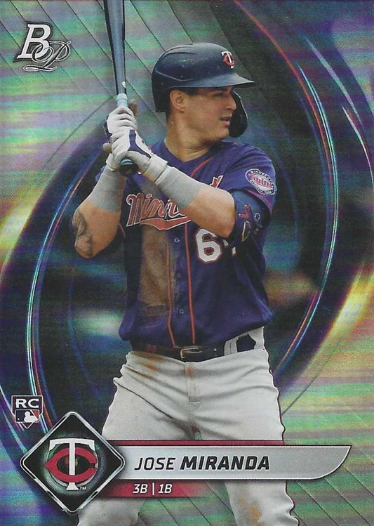 2022 Topps Bowman Platinum Jose Miranda RC Minnesota Twins #58