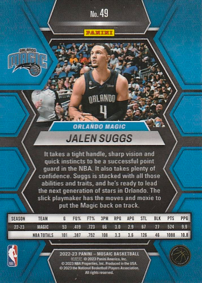 2022 Panini Mosaic Jalen Suggs #49 Orlando Magic