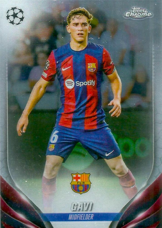 2023 Topps Chrome UEFA Club Competitions Gavi #63 FC Barcelona