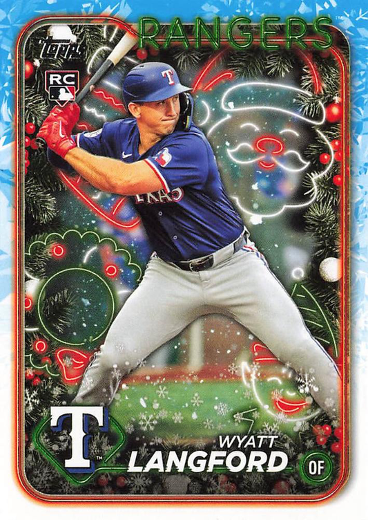 2024 Topps Holiday Wyatt Langford RC Texas Rangers #H113
