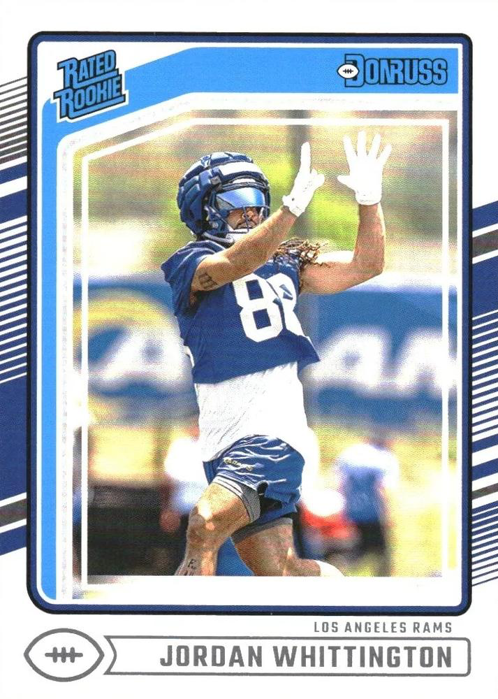 2024 Panini Donruss Jordan Whittington Rated Rookie RC #352 Los Angeles Rams