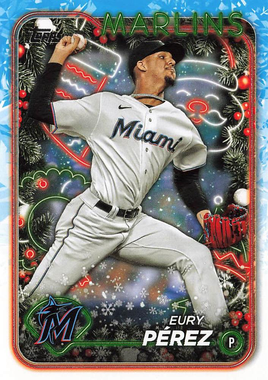 2024 Topps Holiday Eury Pérez Miami Marlins #H52