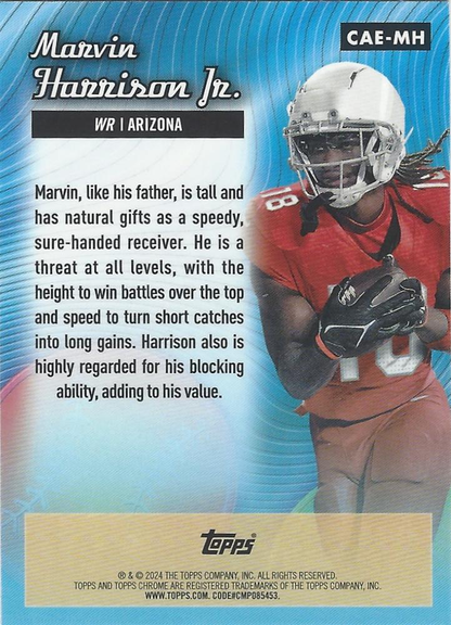 2024 Topps Chrome Chrome All-Etch Marvin Harrison Jr. #CAE-MH Arizona Cardinals
