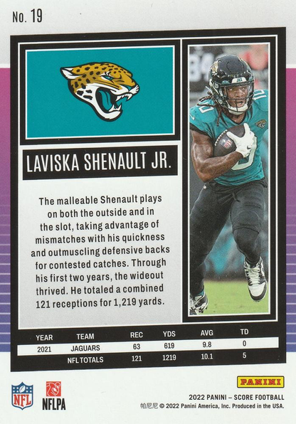 2022 Panini Score Laviska Shenault Jr. Jacksonville Jaguars #19