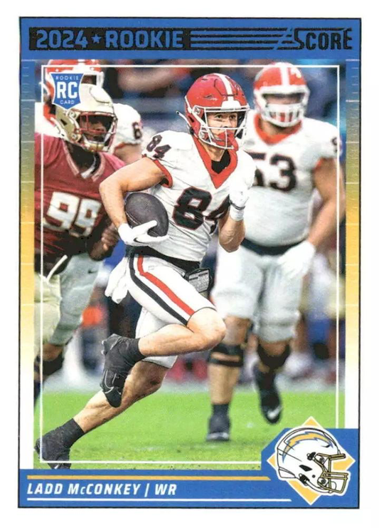 2024 Panini Score Football Ladd McConkey Los Angeles Chargers #328 RC