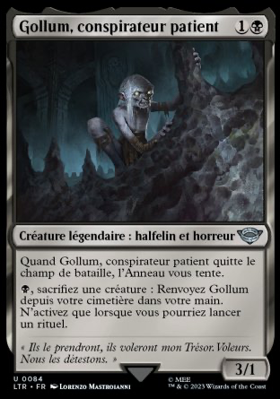 2023 Magic MTG Le Seigneur des Anneaux Gollum conspirateur patient LTR #84
