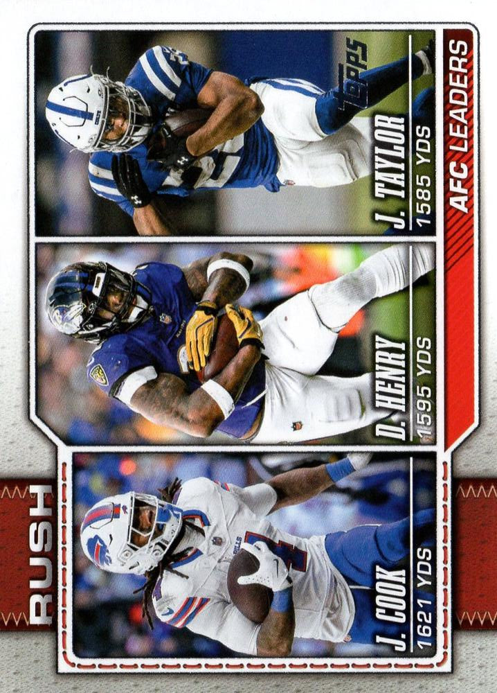 2026 Topps Flagship League Leaders Derrick Henry / Jonathan Taylor / James Cook #286
