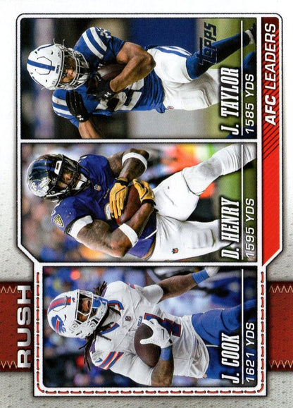 2026 Topps Flagship League Leaders Derrick Henry / Jonathan Taylor / James Cook #286