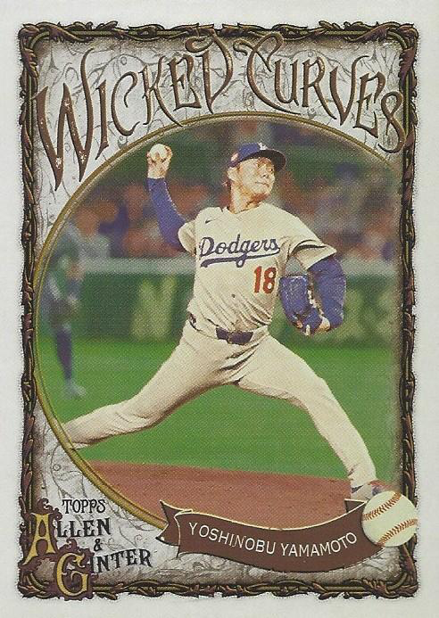 2025 Topps Allen & Ginter Wicked Curves Yoshinobu Yamamoto #WC-11 Los Angeles Dodgers