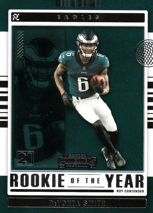 2021 Panini Contenders Rookie of the Year Contenders DeVonta Smith RC Philadelphia Eagles #ROY-DSM