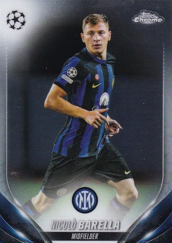 2023 Topps Chrome UEFA Club Competitions Nicolò Barella #51 Inter Milan