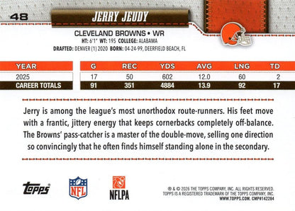 2026 Topps Flagship Jerry Jeudy #48 Cleveland Browns
