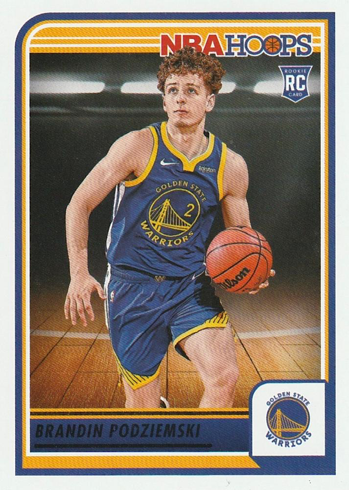 2023 Panini Hoops Brandin Podziemski RC #264 Golden State Warriors