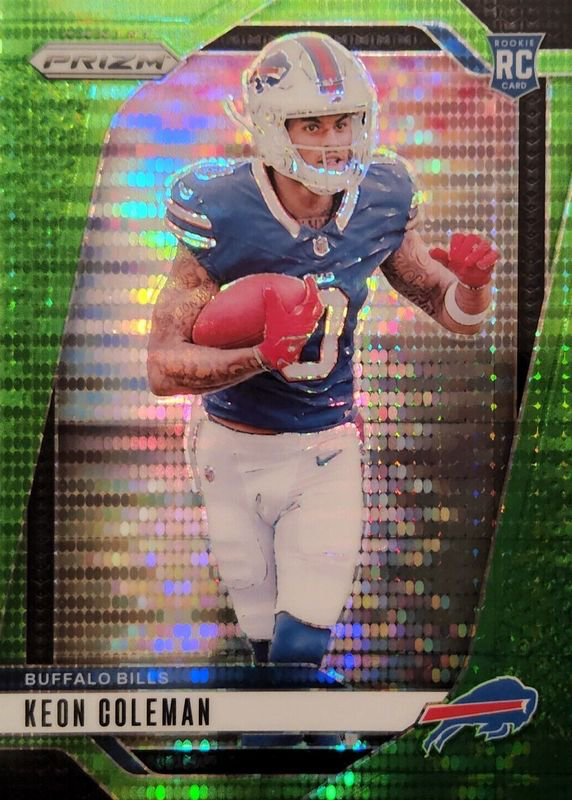 2024 Panini Prizm Green Pulsar Keon Coleman RC #362 Buffalo Bills