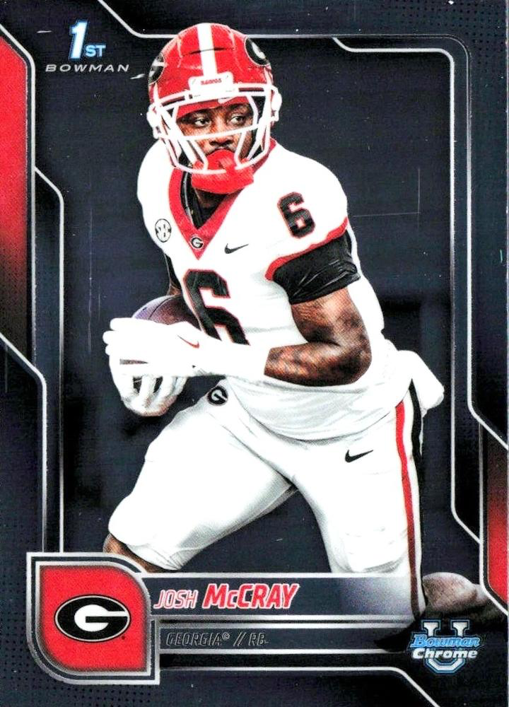 2025 Topps Bowman U Chrome Josh McCray 1st #173 Georgia Bulldogs