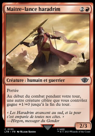 2023 Magic MTG Le Seigneur des Anneaux Maître-lance haradrim LTR #135