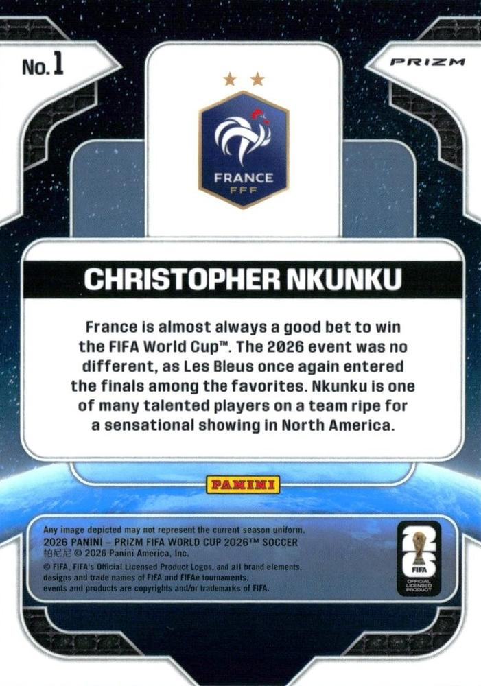2026 Panini Prizm World Cup Global Reach Christopher Nkunku #1 France