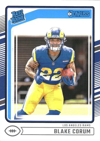 2024 Panini Donruss Blake Corum Rated Rookie RC #322 Los Angeles Rams