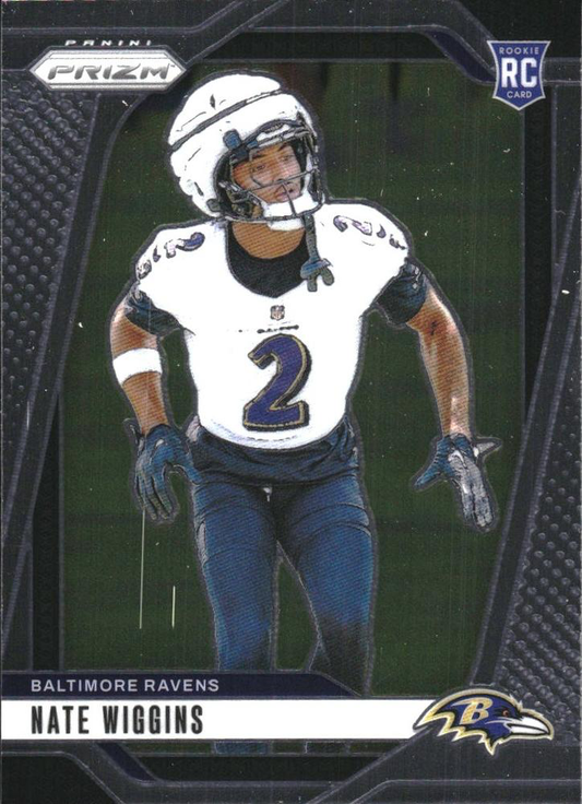 2024 Panini Prizm Nate Wiggins RC #380 Baltimore Ravens