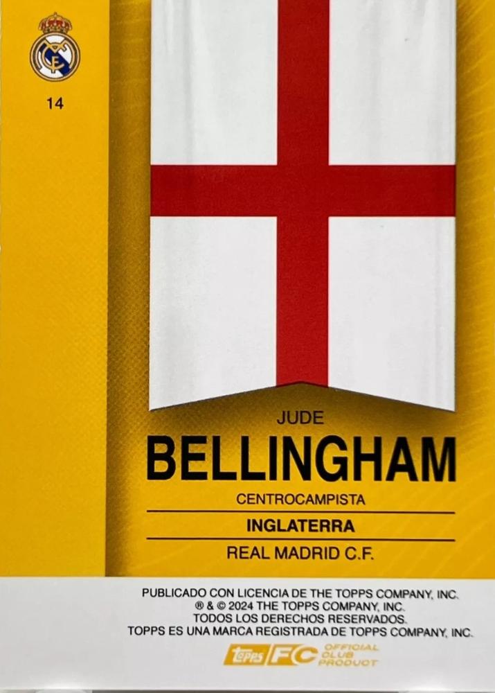 2024 Topps Real Madrid Fan Set Jude Bellingham #14 Real Madrid CF