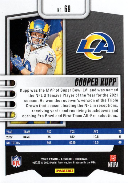 2023 Panini Absolute Cooper Kupp #69 Los Angeles Rams
