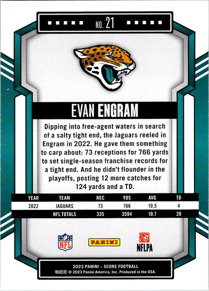 2023 Panini Score Football Evan Engram Jacksonville Jaguars #21