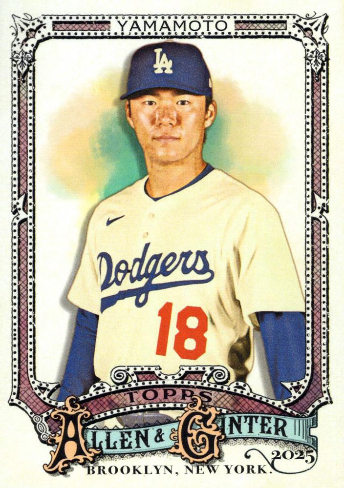 2025 Topps Allen & Ginter Yoshinobu Yamamoto #138 Los Angeles Dodgers