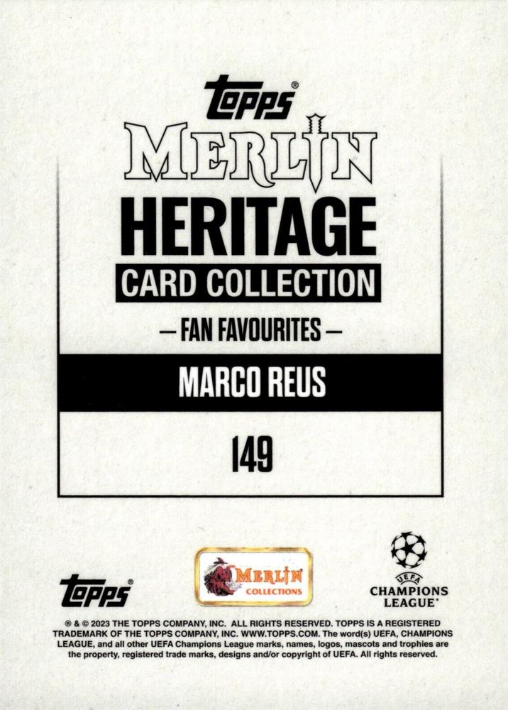 2023 Topps Merlin Heritage UCC Marco Reus #149 Borussia Dortmund