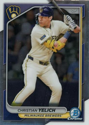 2024 Topps Bowman Chrome Christian Yelich Milwaukee Brewers #14
