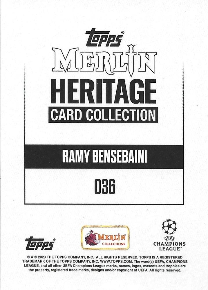 2023 Topps Merlin Heritage UCC Ramy Bensebaini #36 Borussia Dortmund