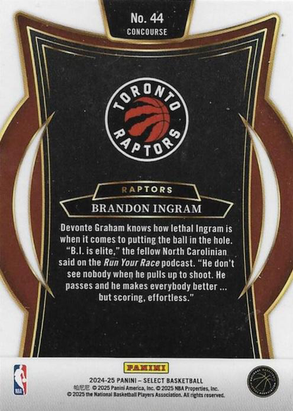 2024 Panini Select Brandon Ingram Blue#44 Toronto Raptors