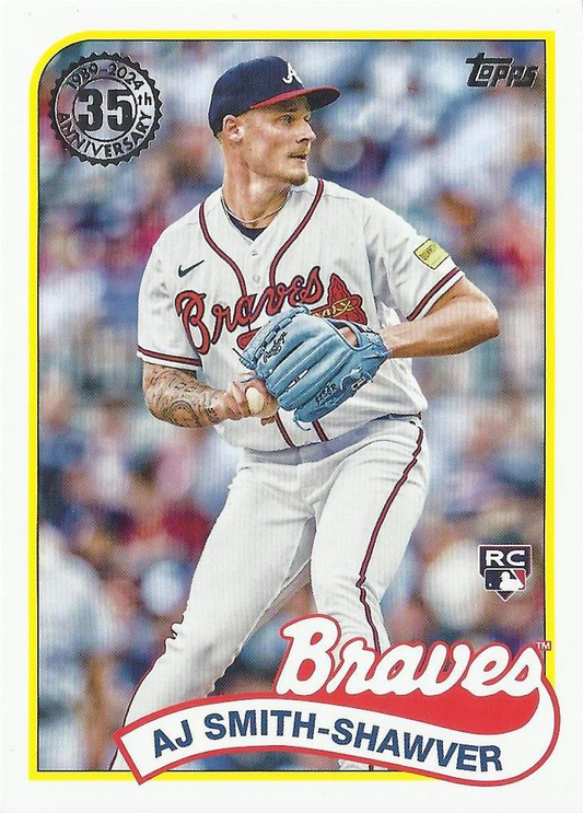 2024 Topps Series 1 1989 35th Anniversary AJ Smith-Shawver RC Atlanta Braves #89B-46