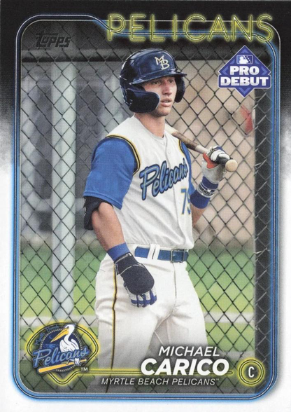 2024 Topps Pro Debut Michael Carico #PD-36 Myrtle Beach Pelicans