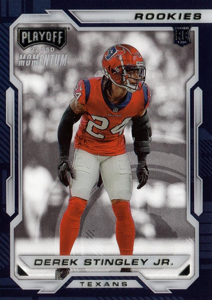 2022 Panini Chronicles Playoff Momentum Rookies RC Derek Stingley Jr. #PMR-37 Houston Texans