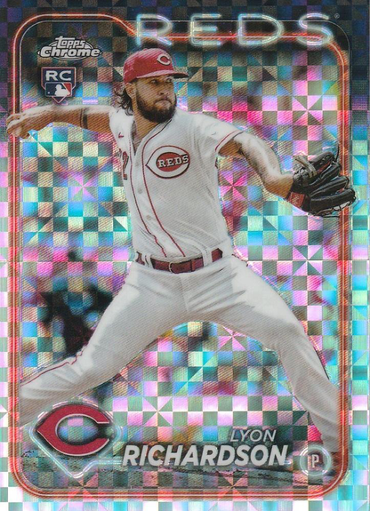 2024 Topps Chrome X-Fractor Parallel Lyon Richardson RC Cincinnati Reds #230