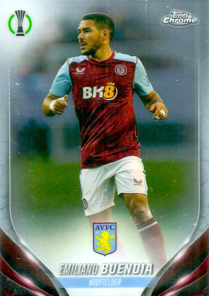 2023 Topps Chrome UEFA Club Competitions Emiliano Buendía #133 Aston Villa