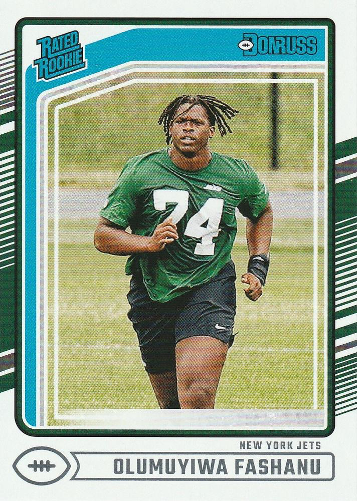 2024 Panini Donruss Olumuyiwa Fashanu Rated Rookie RC #330 New York Jets