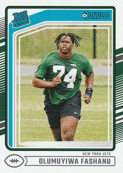 2024 Panini Donruss Olumuyiwa Fashanu Rated Rookie RC #330 New York Jets