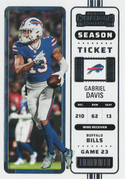 2022 Panini Contenders Gabriel Davis Buffalo Bills #13
