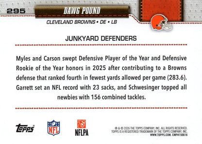 2026 Topps Flagship Combo Card #295 Cleveland Browns