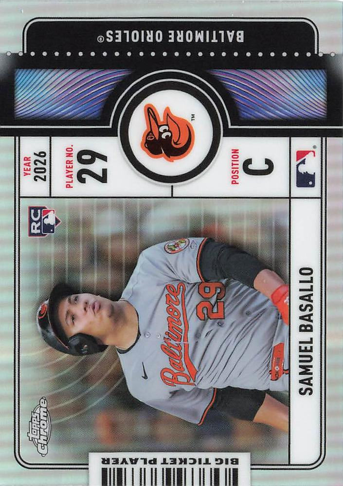 2026 Topps Chrome Big Ticket Players RC Samuel Basallo #BTP-25 Baltimore Orioles