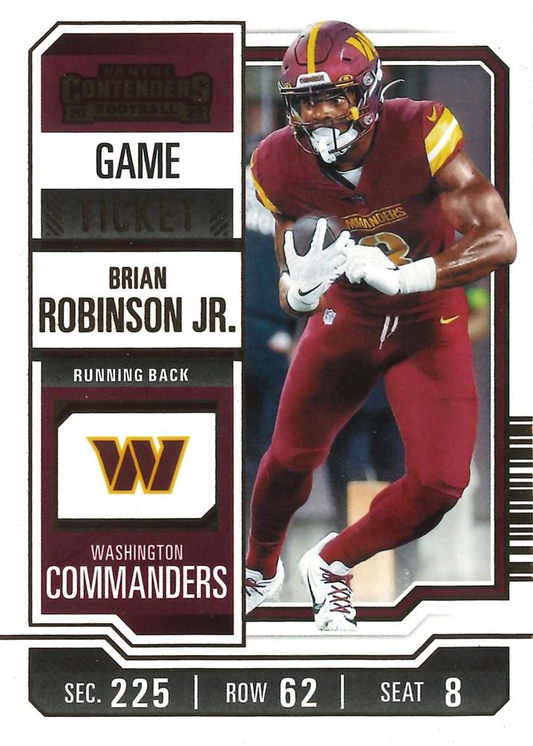 2023 Panini Contenders Bronze Parallel Brian Robinson Jr. Washington Commanders #98