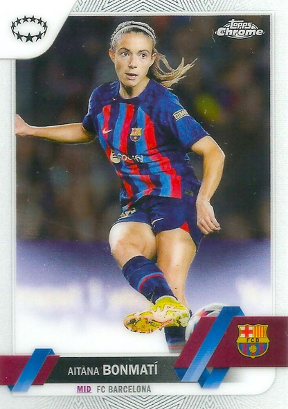 2022 Topps Chrome UCC Women's Aitana Bonmati #14 FC Barcelona Femeni
