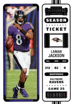 2022 Panini Contenders Lamar Jackson #5 Baltimore Ravens