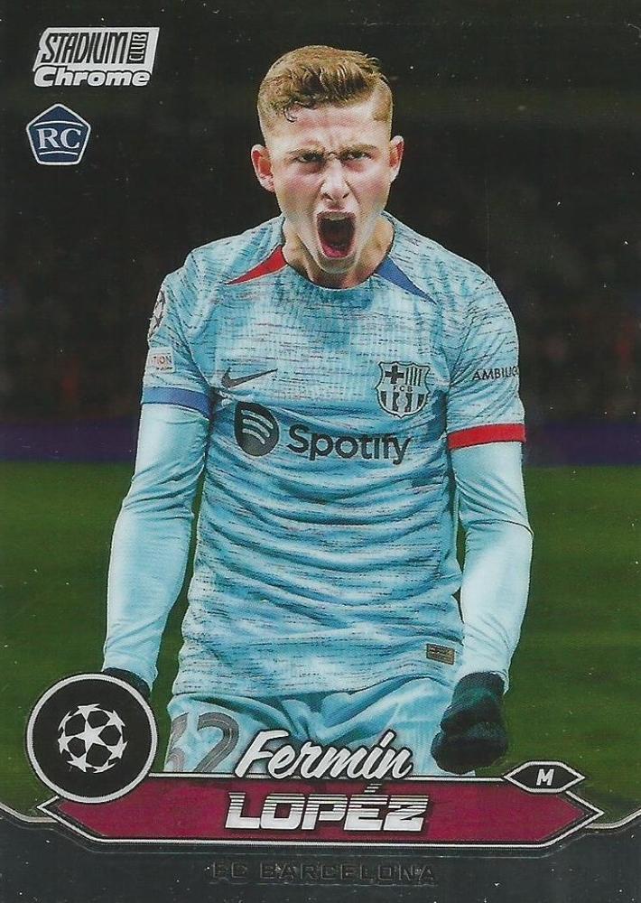 2023 Topps Stadium Club Chrome UCC RC Fermín López #32 FC Barcelona