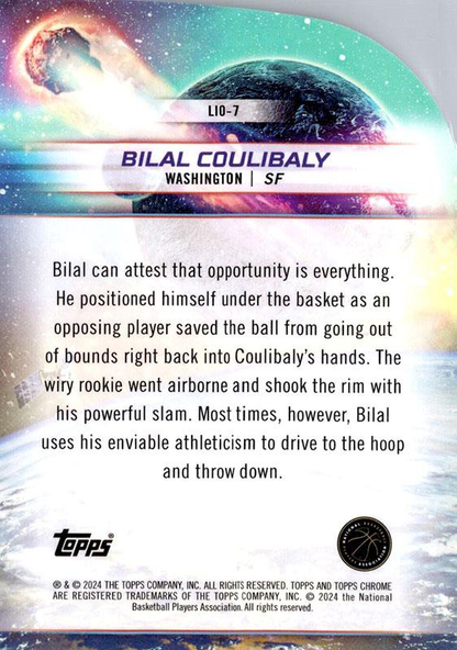 2023 Topps Chrome Cosmic Launched Into Orbit Bilal Coulibaly #LIO-7 Washington Wizards